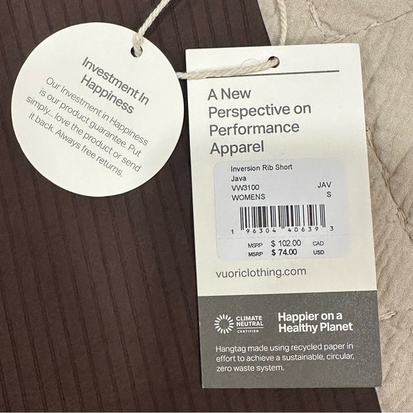 NWT Vuori Inversion Rib Shorts - Picture 3 of 5